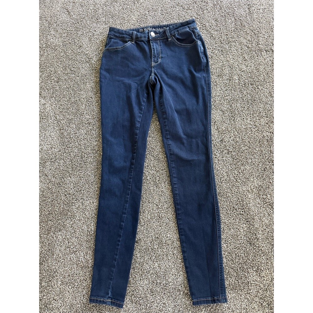 M Jeans by Maurices Womens Size S Dark Wash Mid-Rise Skinny Jeans Stretch